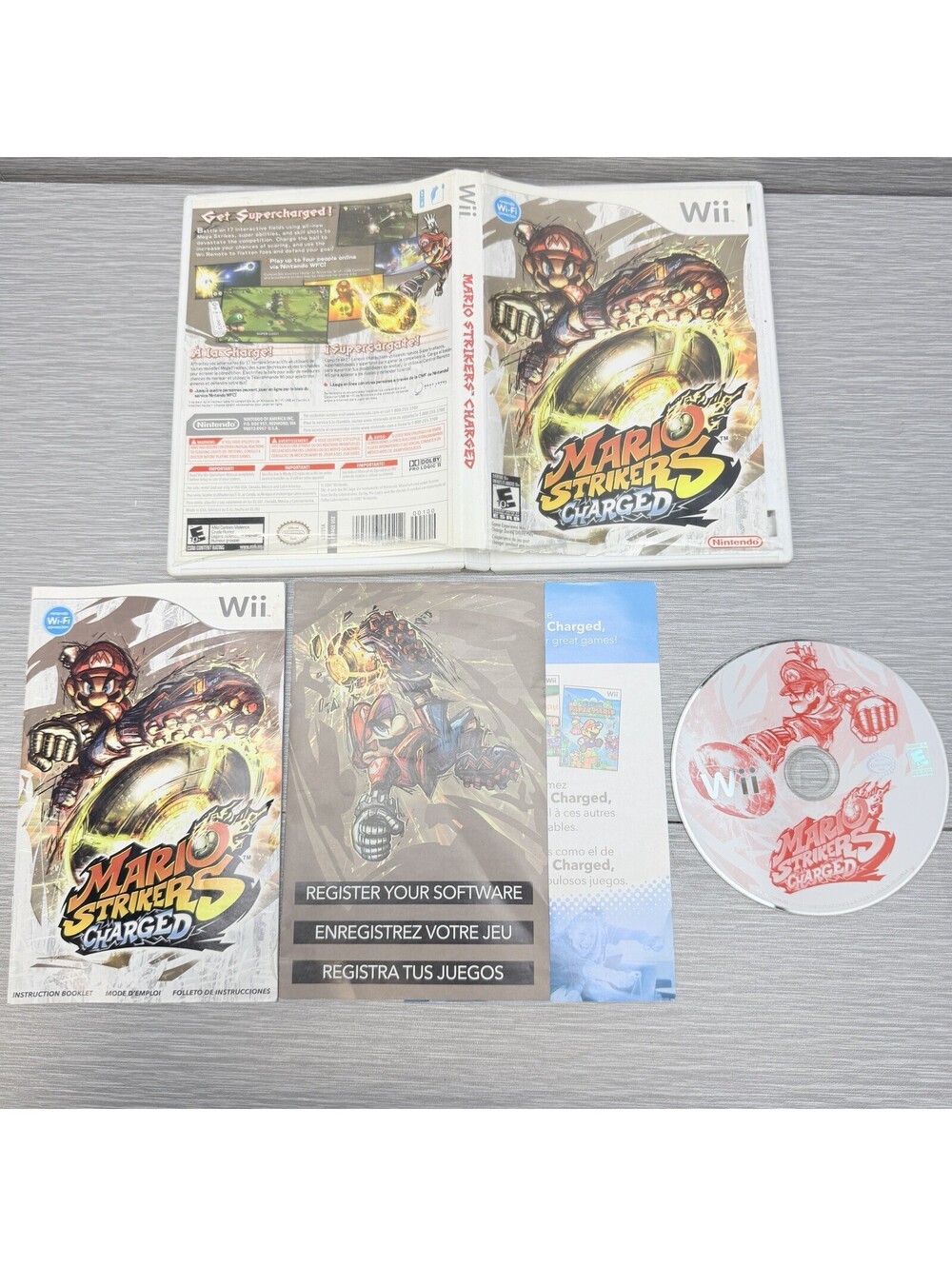 Mario Strikers Charged Nintendo Wii Complete In Box CIB Tested